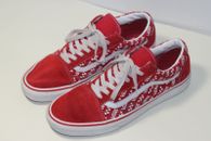Zapatos elásticos para bebé Vans Old Skool talla 11, color: rojo/blanco