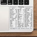 Synerlogic Adobe Photoshop Quick Reference Keyboard Shortcut Sticker, No-Residue Laminated Vinyl, for Any MacBook or Windows PC