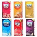 Generic 60 Pcs/Lot Condom 6 Styles Natural Rubber Comdoms for Men Sex Toys Safer Contraception Condoms Male Condom Sex
