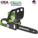 Greenworks 40V 12" Cordless Compact Chainsaw Great For Storm Clean-Up, Pruning