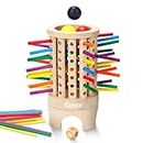 Japace Montessori Spiel Holz Familien-Brettspiel, 36 Stück Bunte Holzstäbchen Mathematik Lernspielzeug ab 3 4 5 Jahre, Familienspiel, Party Geschenk für Kinder und Erwachsene