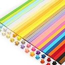 Erlliyeu Origami Papier Star Strip, Origami Paper Stars, 27 couleurs, 1350 Stripes