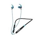 Defy Crestx Bluetooth Neckband with 16 Hours Playback, Fast Charge, Low Latency &10Mm Drivers(Electric Blue) - in Ear