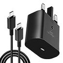 COIPUAN Samsung charger 25W,samsung fast charger USB C Plug and 6FT samsung charger cable fast charge for Samsung Galaxy S22 S21 S20 S10 S9 S8 /Note USB C Also Compatible With Other Type C Devices