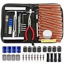 Tire Repair Kit, 68pcs Heavy Duty Tire Plug Kit Universal Flat Tire Puncture Repair Kit for Car, Motorcycle, Truck, SUV, RV, ATV, Tractor, Trailer, Jeep Tubeless Tire Repair Tools with 30 Tire Plugs