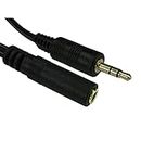 FPUK 5 metre 3.5mm Jack Headphone/Mic EXTENSION Cable Lead (2m, Black)