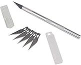 Lakeer Pen Knife with 5 Interchangeable Blades - Carve and Cut with Precision | Non-Slip | Mat Cutting | 5 Sharp Blades Included