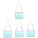 SAFIGLE 4pcs beach bag Beach Mesh Bag Kids mesh sports equipment bag kids mesh beach tote sand bags toddler outdoor toys Seashell Collection Bag polyester Shopping with zipper toy sand