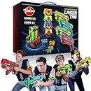 VATOS Rechargeable Laser Tag Game for Kids - Laser Tag Guns 4 Player Pack with Receivers, 2.4 GHz Data SYNC Display Infrared Lazer Blaster, Group Activity Fun Toy for Boy Girl Aged 6-12+ Teen Adults