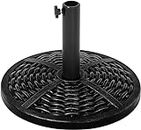 Mondeer Parasol Base, Heavy Duty 12KG Black Finish Rattan Effect 45CM for Patio Furniture Accessories Umbrella Canopy Stand
