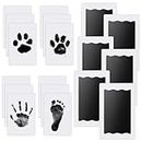 Nabance Inkless Hand & Footprint Kit, 6 Baby Inkless Print Pads, 12 Imprint Cards, Dog Paw Print Kit, Baby Imprint Kits Safe Non-Toxic, Pet Paw Stamp Pads, Family Keepsake Kit - Black