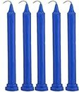 PHOBIS Spell Taper Paraffin Wax Household Candle (Pack of 10, Blue , 5.5 inch)