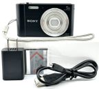 Sony CyberShot DSC W800 Digital Camera 20.1 MP 5x Zoom Black  Near MINT
