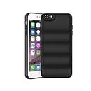 Amazon Brand - Solimo Puffer Case Camera Protection Soft Back Cover for Apple iPhone 6 Plus | Apple iPhone 6s Plus - Black