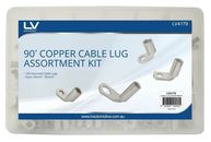 165 Pce 90 Degree Battery Cable Wire Lug assortment kit size from 16mm² - 95mm²