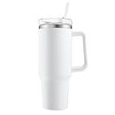 Tumblers Cup with Straw, Lid and Handle,40oz/1200ml Stainless Steel Vacuum Insulated Cup, Car Coffee Mug, Vacuum Insulated Water Bottle for Cold & Hot Drinks