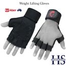 Weight Lifting Gloves Black Gym Sports Fitness Workout Training Wrist Strap Au