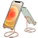 ROPOSY Cell Phone Stand Holder Desk Accessories, Cute Metal Rose Gold, Compatible with All Mobile Phones, iPhone, Switch, iPad