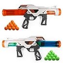 Dual Battle Pack 2pcs pistole giocattolo ad aria compressa per sparatutto con Proiettili Morbidi per bambini di età superiore a 6 anni che giocano con la loro famiglia