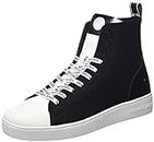 MICHAEL KORS EDIE Knit High Top, Sneaker Mujer, BLK/OPTICWHT, 41 EU