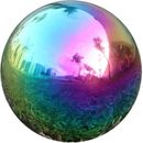 Rainbow Home Garden Gazing Globe Mirror Balls, Polished Stainless Steel Shiny Sp