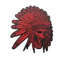 2PCS Indian Chief Skull Embroidery Patches Iron on for Clothing Accessories DIY