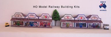 Country Shops Low Relief x 6  Model Railway Building Kit 1:87 HO Scale LRG6