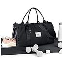 Gym Bag Womens Mens with Shoes Compartment and Wet Pocket,Travel Duffel Bag for Women for Plane,Sport Gym Tote Bags with Toiletry Bag,Waterproof Weekend Overnight Bag Carry on Bag Hospital Holdalls
