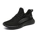 Women Air Athletic Running Shoes - Air Cushion Shoes for Womens Mesh Sneakers Fashion Tennis Breathable Walking Gym Work Shoes All Black