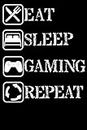 Gaming Notizbuch: DIN A5 Kariert 120 Seiten Eat Sleep Repeat Nerd Online Gaming Gamer Geek esport zocken Zocker Videospiel Konsole Geschenkidee & ... Planer Tagebuch Notizheft Notizbloc