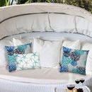 Joita Blue Starfish Indoor/Outdoor Pillow, Set Of 2 Large & 1 Lumbar Pillow Floral Pillow Polyester/Polyfill blend | 18 H x 18 W x 18 D in | Wayfair