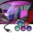 Car Roof Night Light, Car Lights Inside Your Car Auto Ceiling Interior Lights Portable Adjustable USB Flexible Interface Show Romantic Atmosphere LED Light for Cars Bedrooms Parties Pack of 1