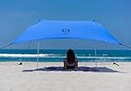 Neso Tents Beach Tent with Sand Anchor, Portable Canopy SunShade - 2.1m x 2.1m - Patented Reinforced Corners (Periwinkle Blue)