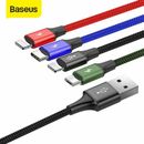 Baseus 4 IN1 Kabel Micro USB Typ-C Lighting Ladekabel 3,0A Schnelllade Datekabel