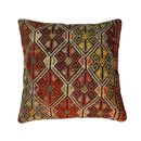 Ethnic Kilim Pillow, 18x18 Pillow Cover, Bohemian Kilim Pillow, Handwoven Kilim