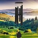 FSVGYY Wind-Chimes-Outdoor-Large-Decor, Deep Tone Soothing Melodic Tones Windchimes, Wind Chimes for Outside, Memorial Wind Chimes Best Gift for Mom Women Grandma Neighbors（32" Black）