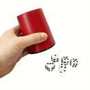 1pc Silent Faux Leather Flannel Liner Dice Cup With Liner, Bar Game Dice Storage Cup, ( With 5 Dices)