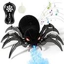 JETRA Remote Control Spider, Realistic Robot Spider RC Big Boy Toys, Gifts for Kids, Halloween Christmas Birthday Party Joke Pranks, Bot Black Widow Spider with Music Effect Multi Color