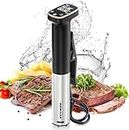 OOIIOR Sous Vide, 1100W Sous Vide Precision Cooker, IPX7 Waterproof Sous Vide Machine, Ultra-Quiet Fast-Heating Immersion Circulator with Digital Timer & Temperature Control