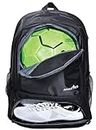 Athletico Youth Football Bag - Football Backpack & Bags for Basketball, Volleyball & Football | For Kids, Youth, Boys, Girls | Includes Separate Cleat and Ball Compartments (Black)