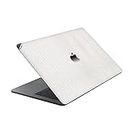 GADGETS WRAP Premium Vinyl Laptop Decal Top Only Compatible with Apple MacBook 13 inch Air 2017 - White Textured Leather