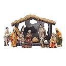 Classic Nativity Figures Sets - Indoor Nativity Sets for Christmas | Resin Nativity Scene Jesus Birth Set for Home Desktop Bookshelf Decorations