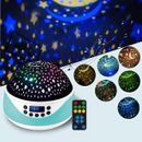Kids Room LED Night Light Star Galaxy Projector Lamp Rotating Starry Baby Gifts
