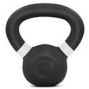 Yes4All Powder Coated Kettlebell Weights with Wide Handles & Flat Bottoms Cast Iron Kettlebells for Strength, Conditioning & Cross-Training