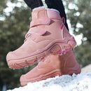 Fur Lined Snow Boots Ankle Snow Shoes Cozy Kids Breathable Soft for Boys Girls