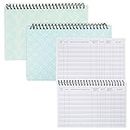 Okuna Outpost 2 Pack Spiral Bound Accounting Ledger Book, Check and Money Tracker Notebook for Small Business Bookkeeping, Checking Account Register Book for Personal Finance (100 Pages)