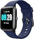 Smart Watch for Android/Samsung/iPhone, Activity Fitness Tracker with IP68 Waterproof for Men Women & Kids, Smartwatch with 1.3" Full-Touch Color Screen, Heart Rate & Sleep Monitor, Blue