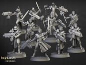 Sisters with Guns x5 Highlands Miniatures 32mm