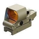 Feyachi Reflex Sight, Multiple Reticle System Red Dot Sight with Picatinny Rail Mount, Absolute Co-Witness (Sand)