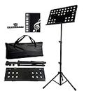Adjustable Music Conductor Stand Folding Sheet Music Stand Lightweight Metal Music Holder Durable Tabletop For Guitar PianoMatte Black (Music Sheet Stand 1/pack, Black) (Big)